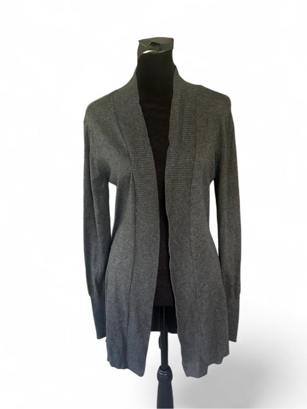 Worthington Dark Gray Open-Front Women's Cardigan